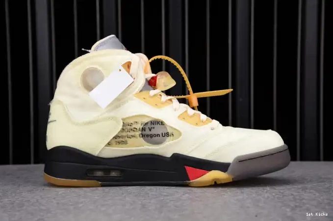 1st Kicks Jordan 5 DH8565-100 OFF-WHITE Retro Sail 0606